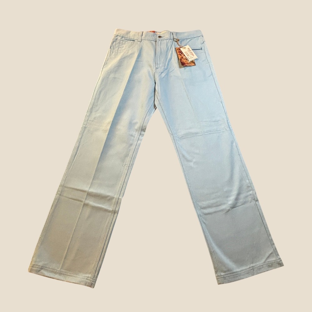 VTG Y2K Tool Jeans Mens 36x34 Sky Blue Denim Pants Baggy Streetwear Dead Stock